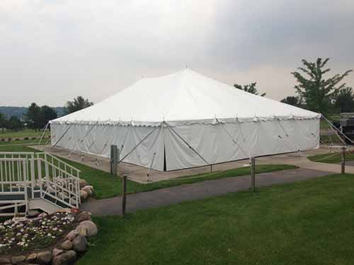 Ohenry 40x60 party tent on concrete